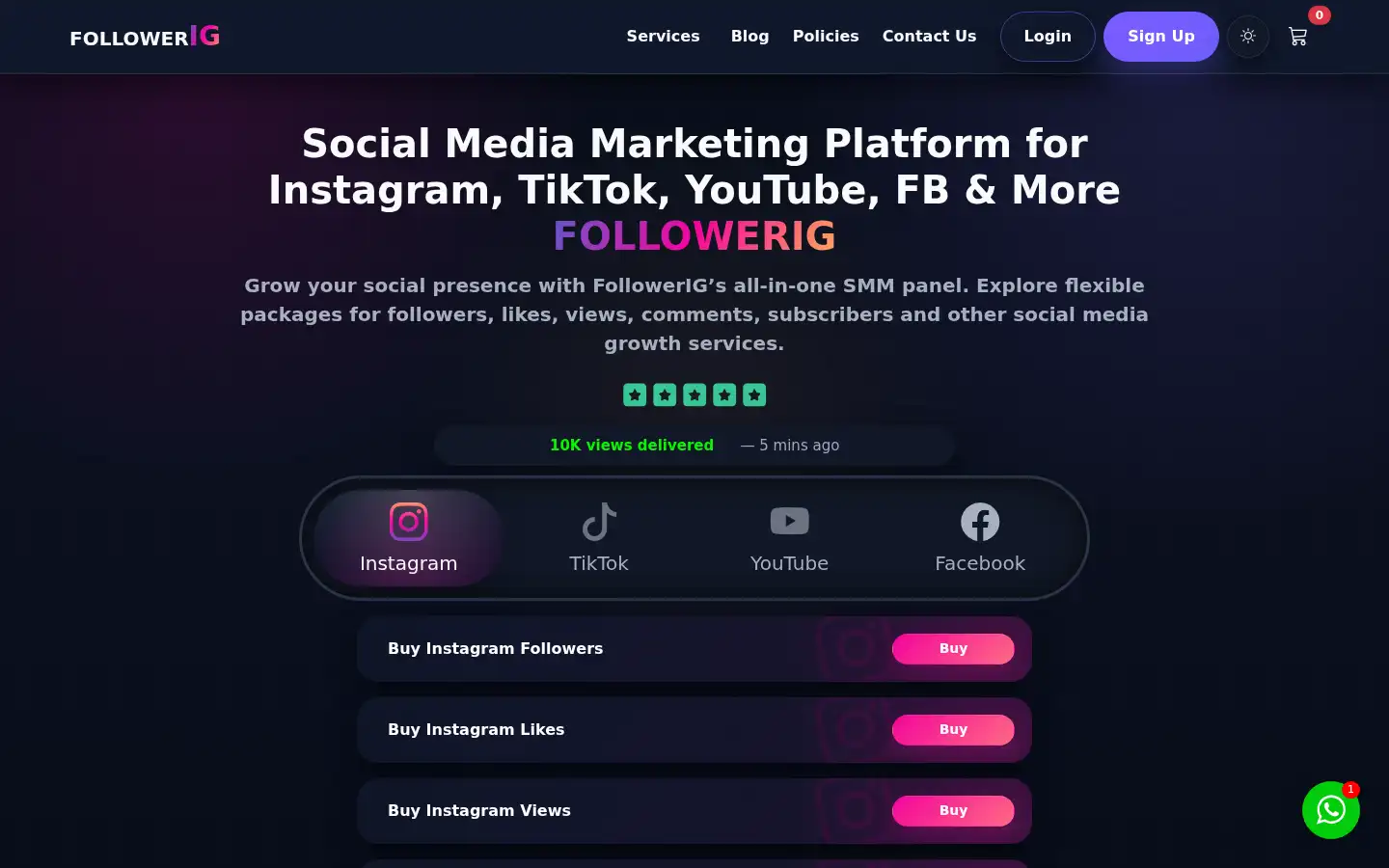 Screenshot of followerig.com