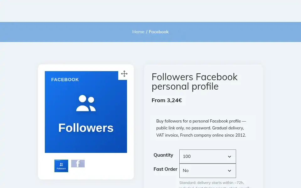 Screenshot of followers-discount.com