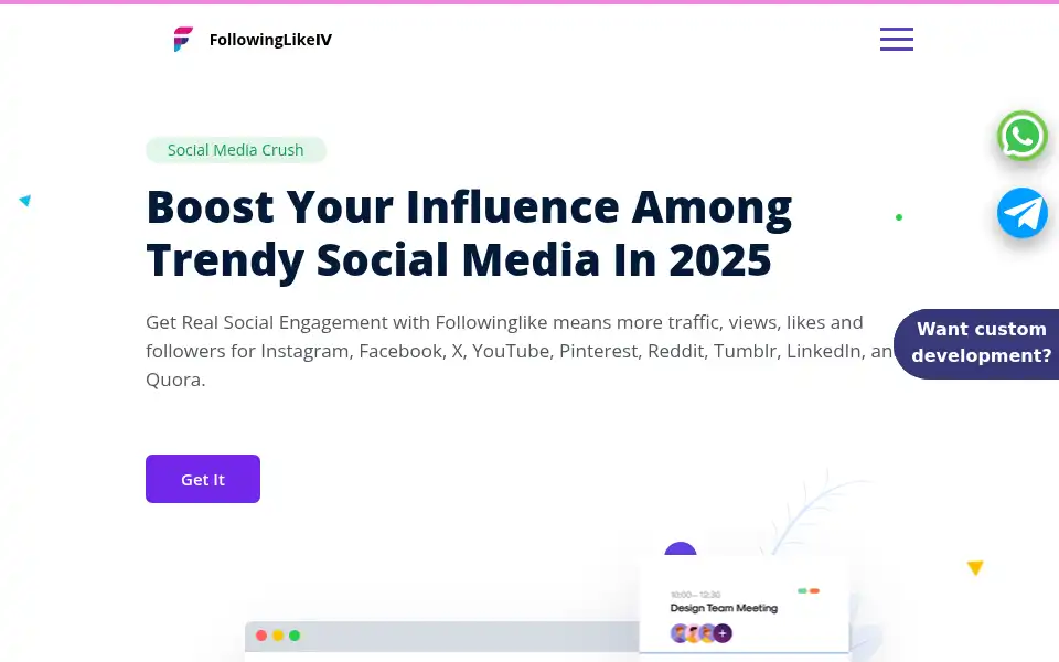 Screenshot of followinglike.com