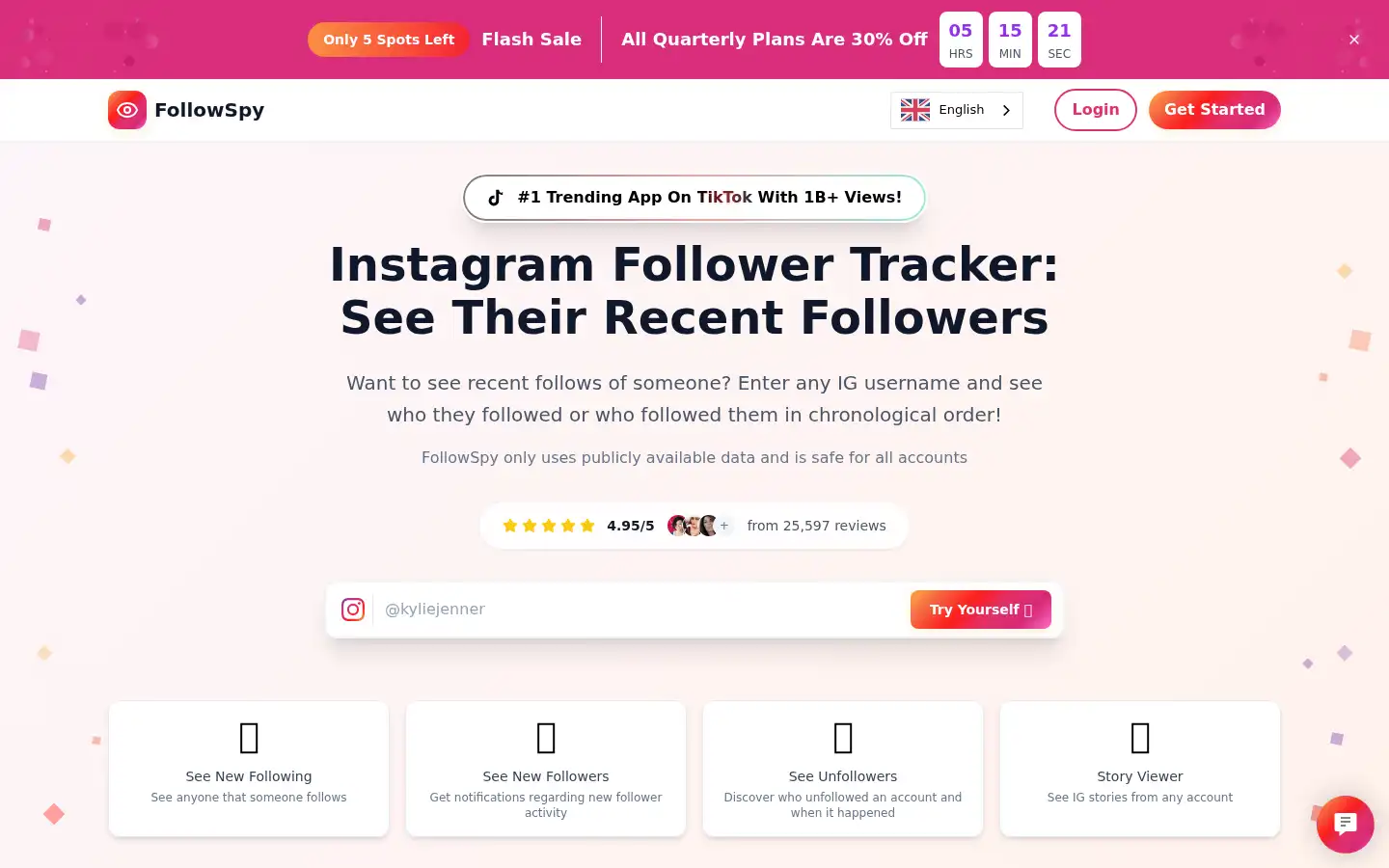 Screenshot of followspy.ai