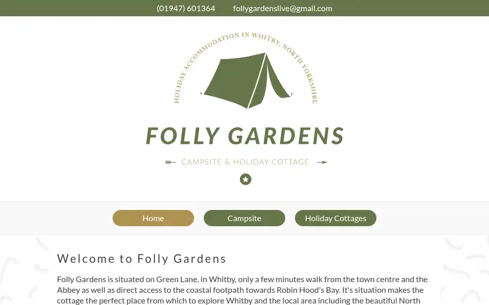 Screenshot of follygardens-whitby.co.uk