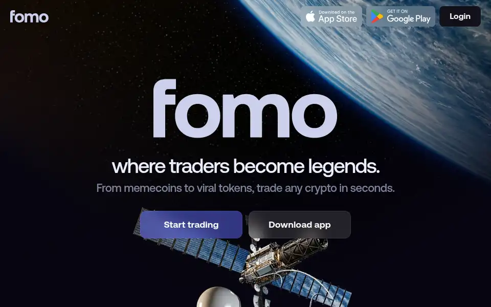 Screenshot of fomo.family
