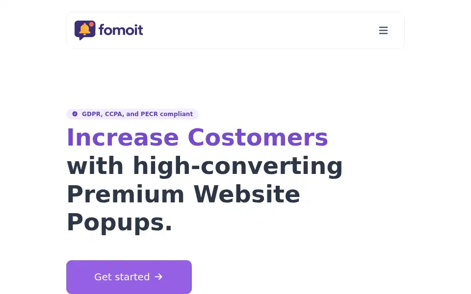 Screenshot of fomoit.com