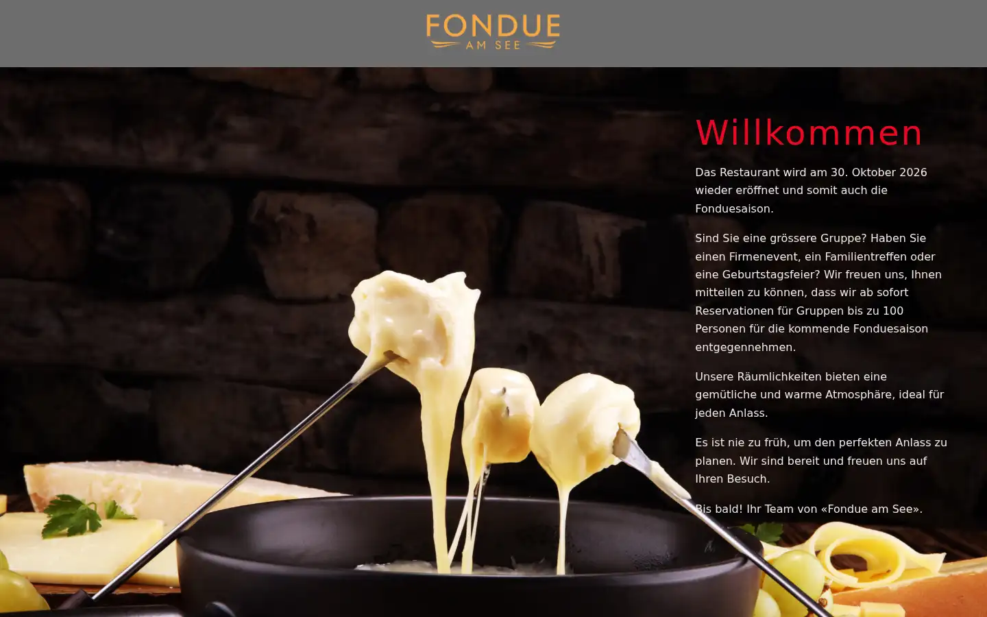 Screenshot of fondue-am-see.ch
