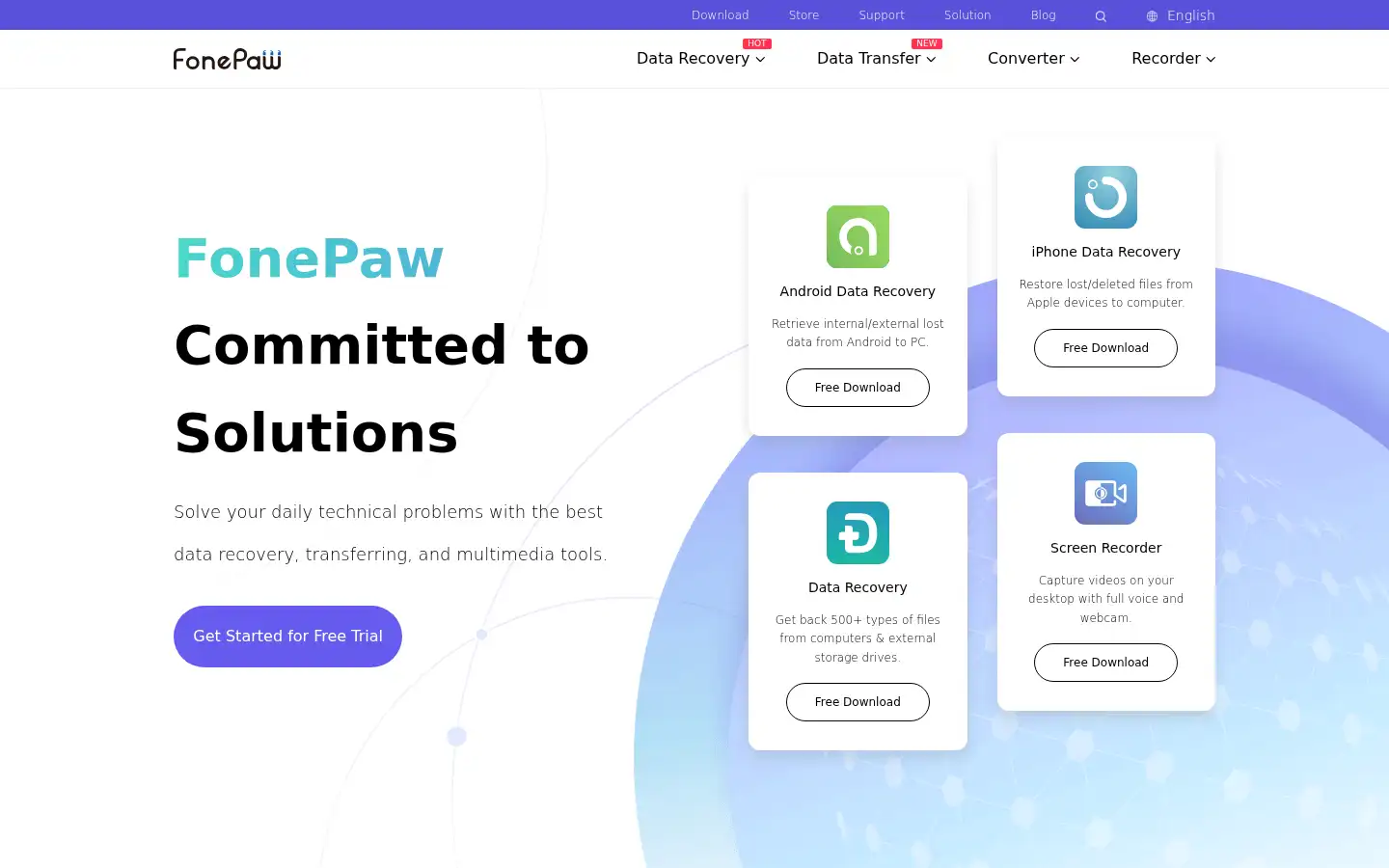 Screenshot of fonepaw.com