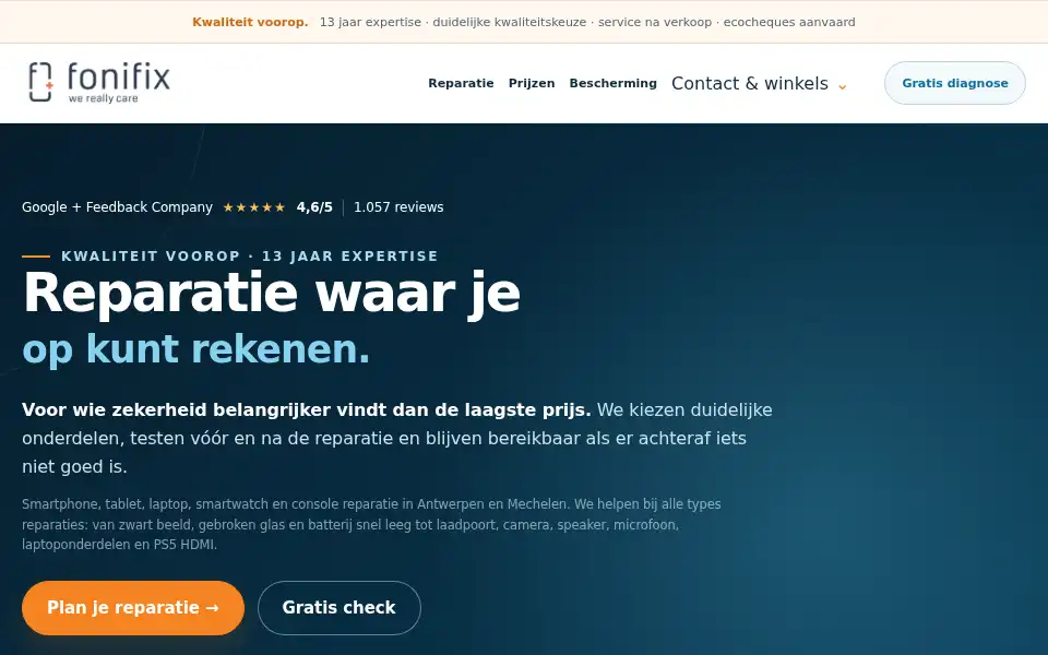 Screenshot of fonifix.be