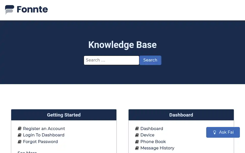 Screenshot of fonnte.com
