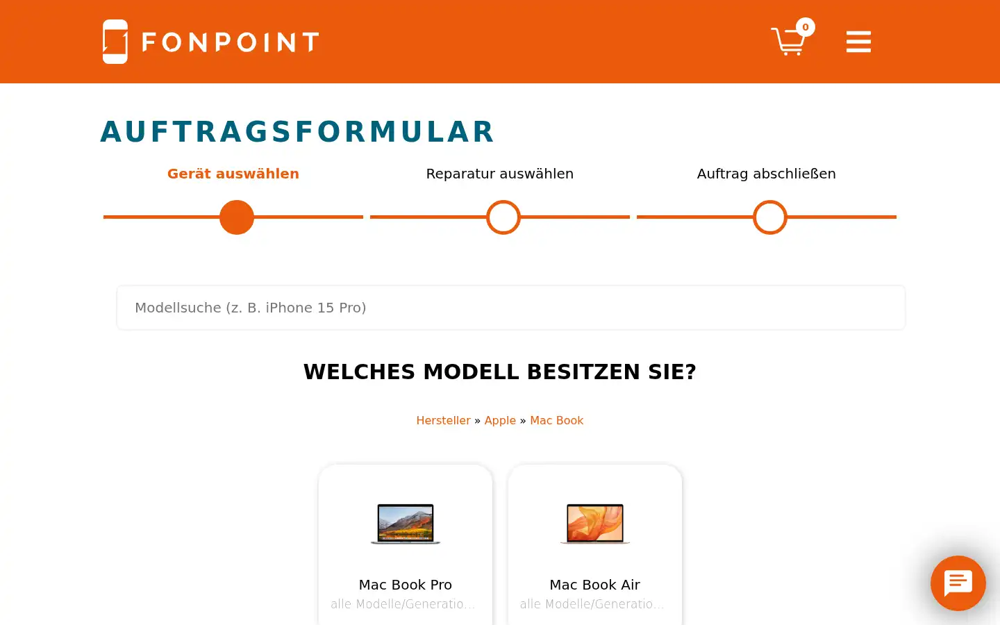 Screenshot of fonpoint.de