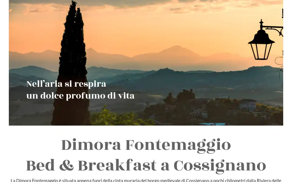 Screenshot of fontemaggiobedandbreakfast.it