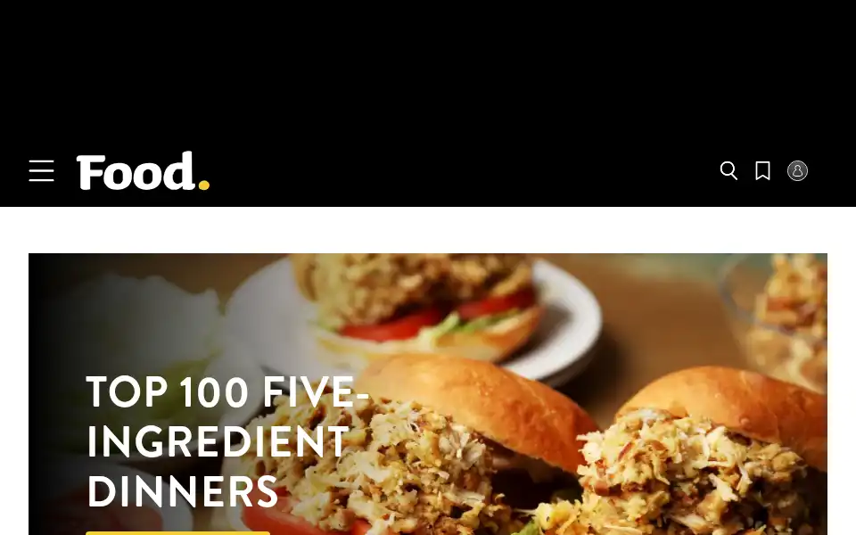 Screenshot of food.com