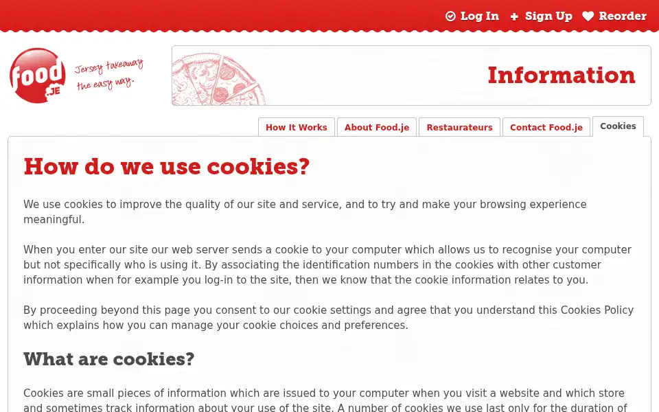 Screenshot of food.je