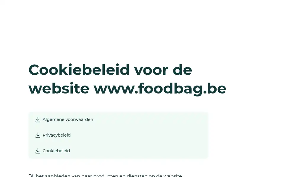 Screenshot of foodbag.be