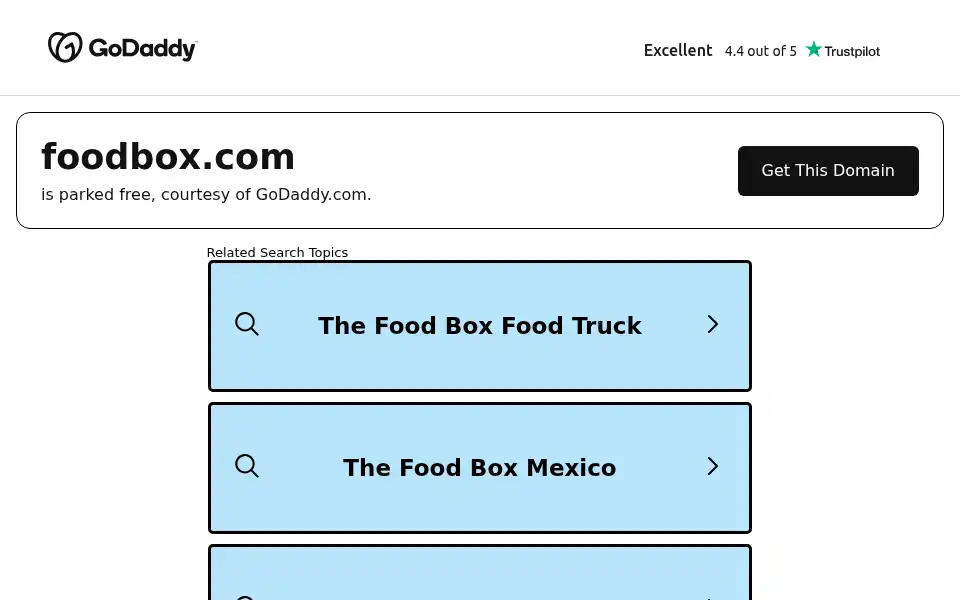 Screenshot of foodbox.com