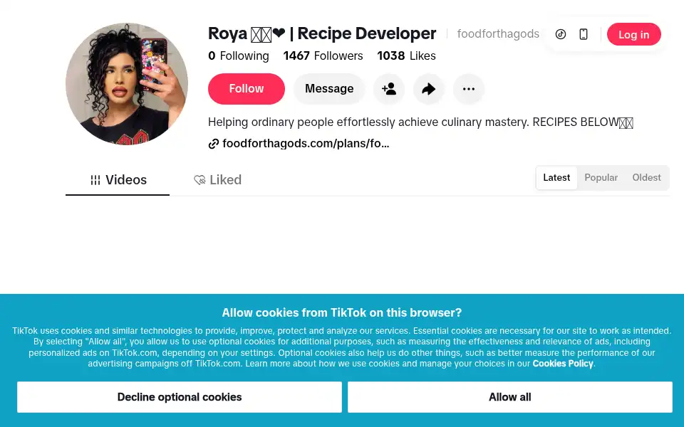 Screenshot of foodforthagods.com