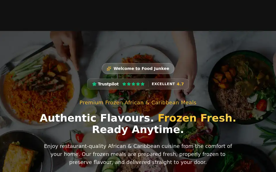 Screenshot of foodjunkee.co.uk