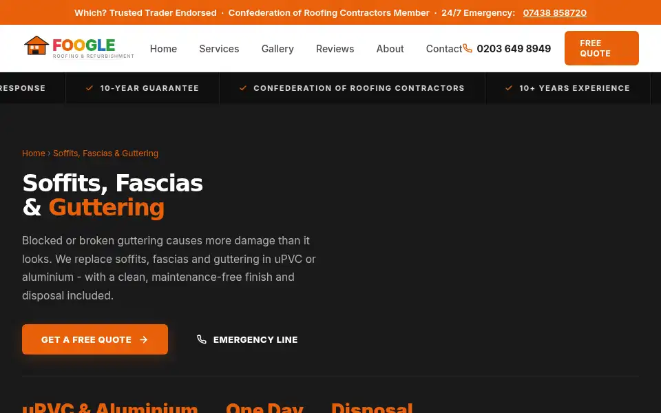 Screenshot of foogle-roofing.co.uk