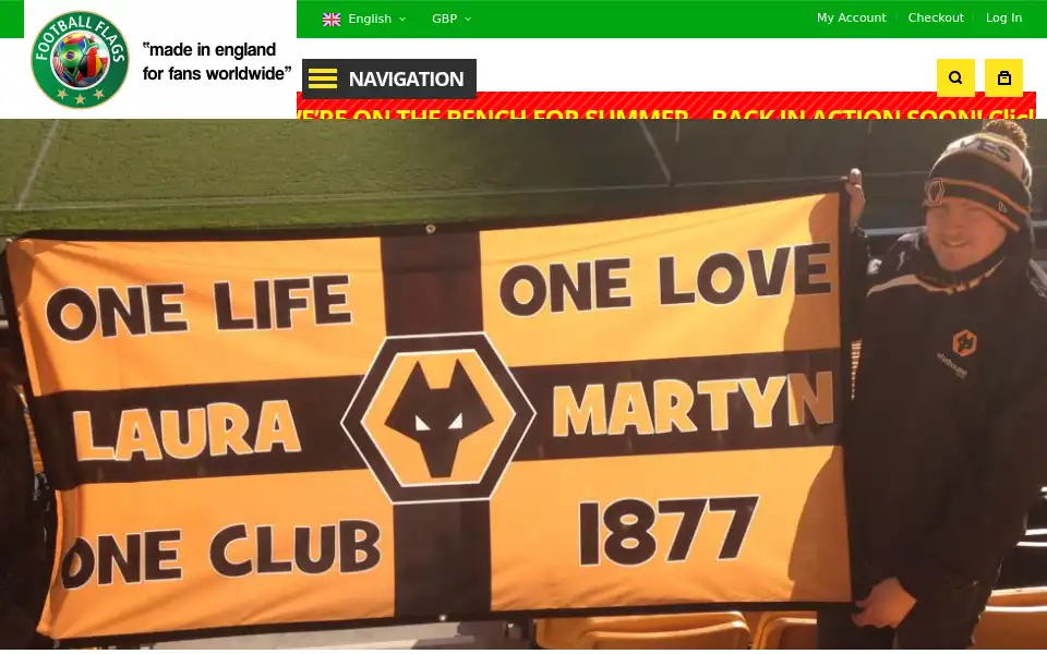 Screenshot of footballflags.co.uk