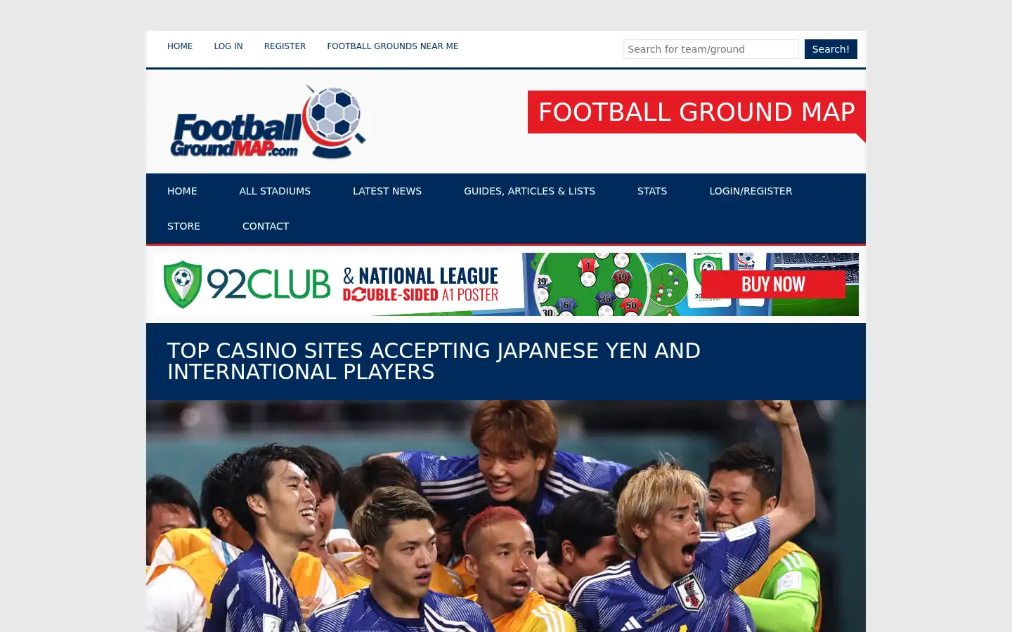 Screenshot of footballgroundmap.com