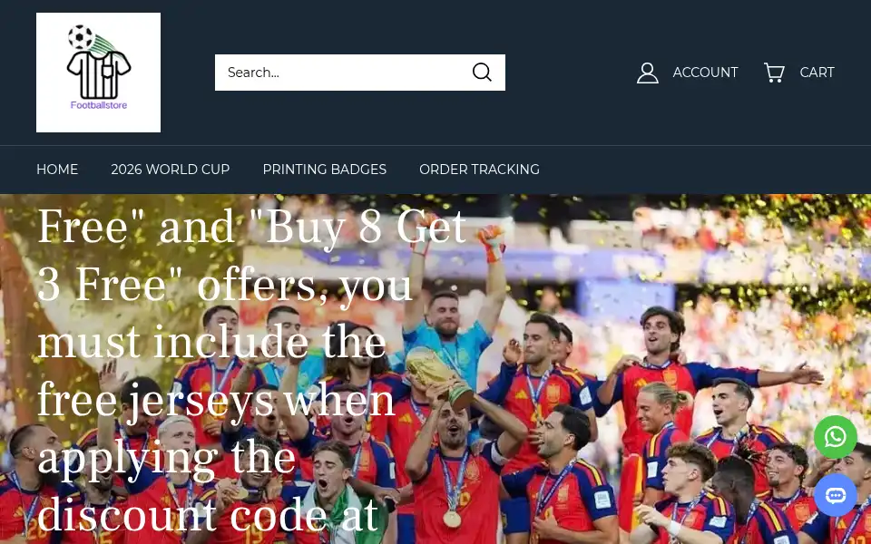 Screenshot of footbaltstore.com