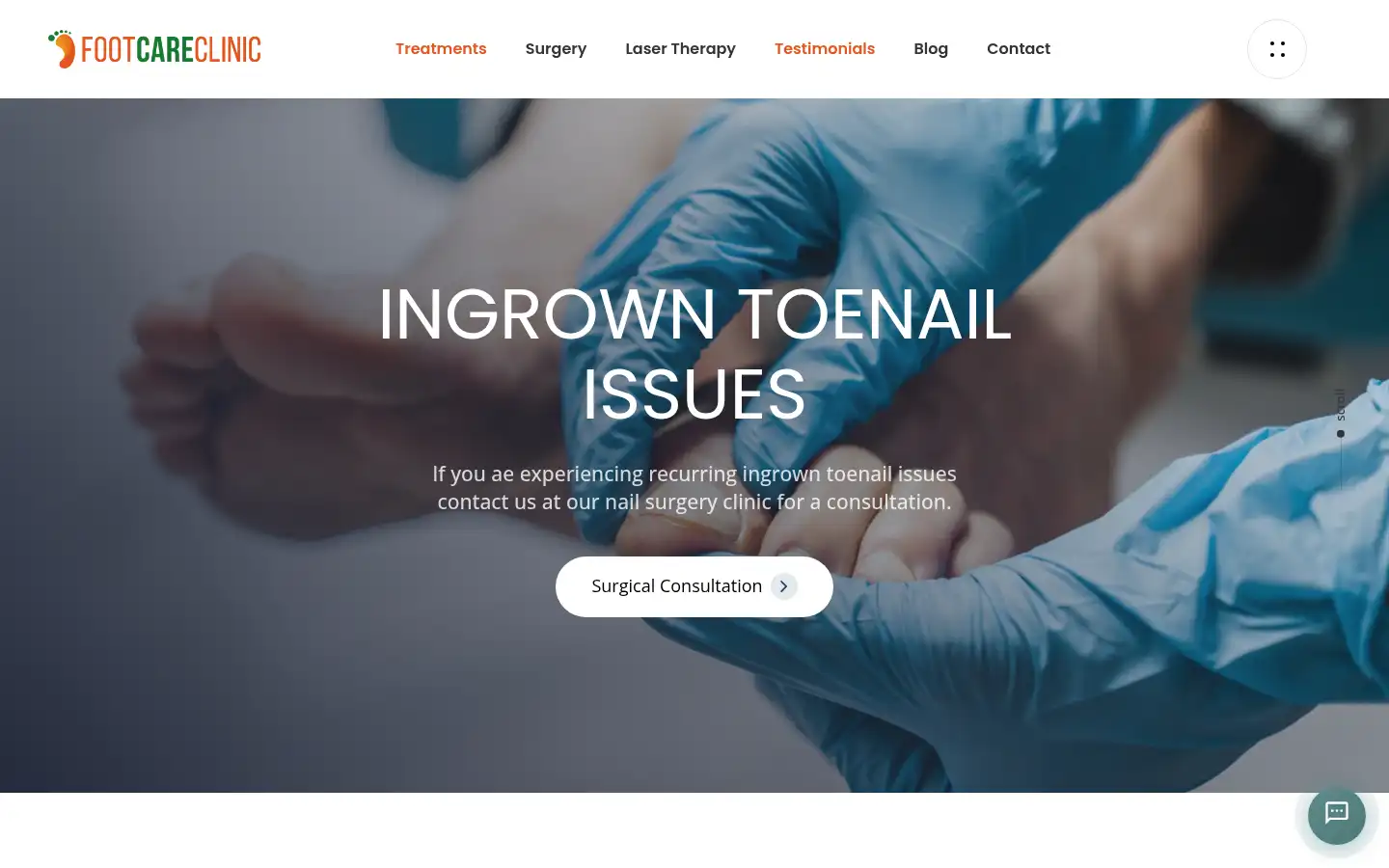 Screenshot of footcareclinic.ie