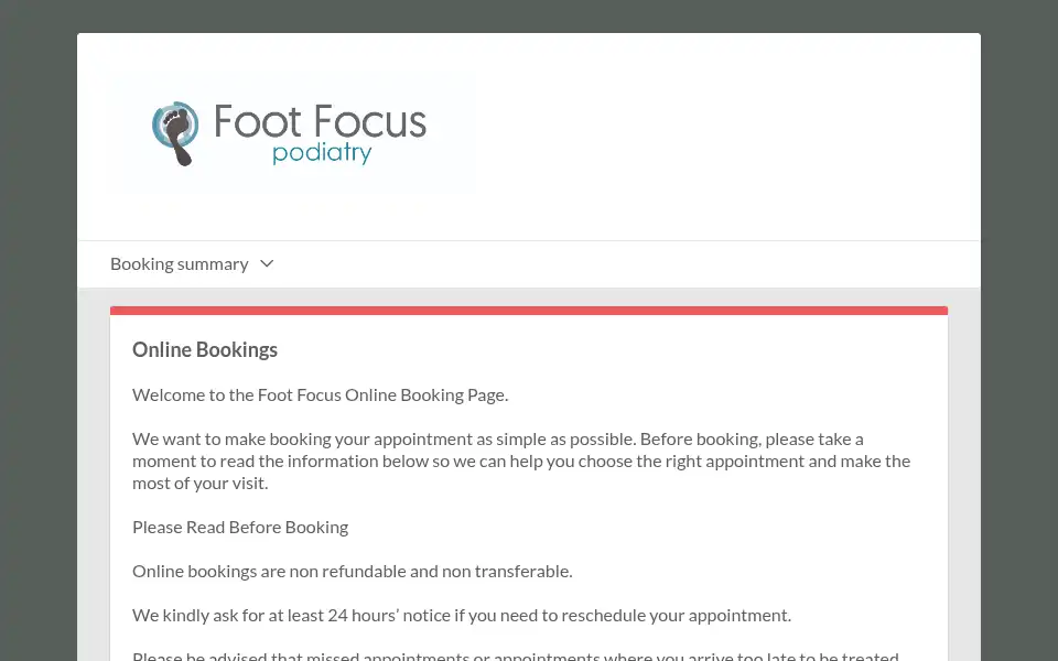 Screenshot of footfocus.ie