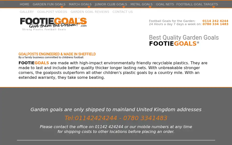 Screenshot of footiegoals.com