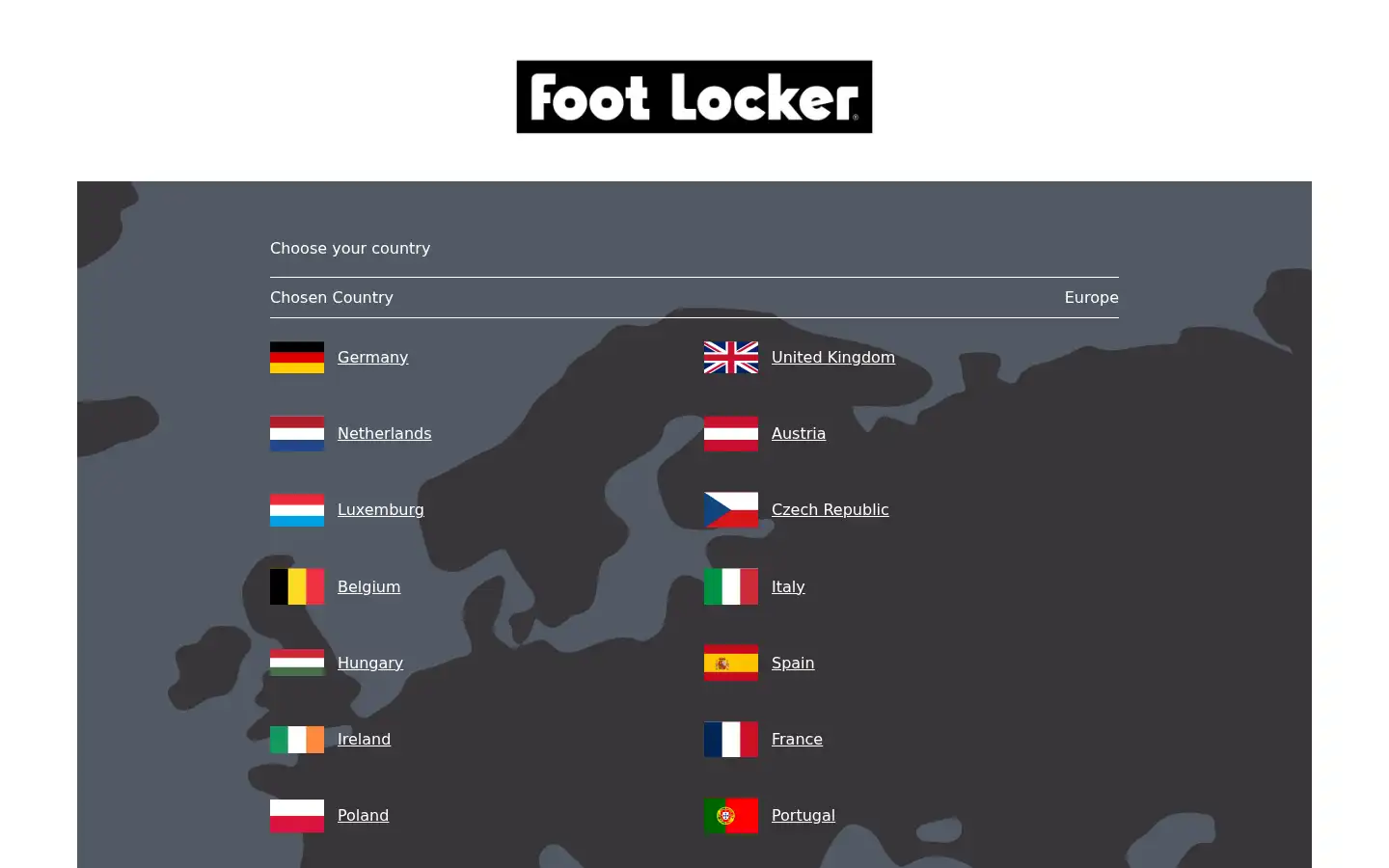 Screenshot of footlocker.eu