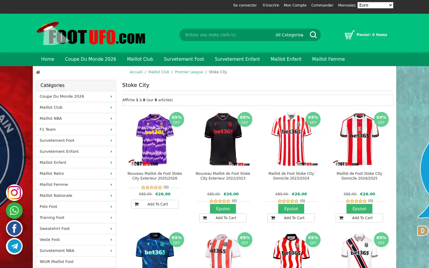 Screenshot of footufo.com