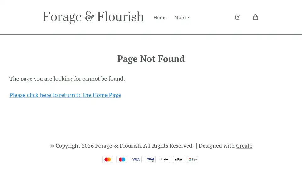 Screenshot of forageandflourish.co.uk