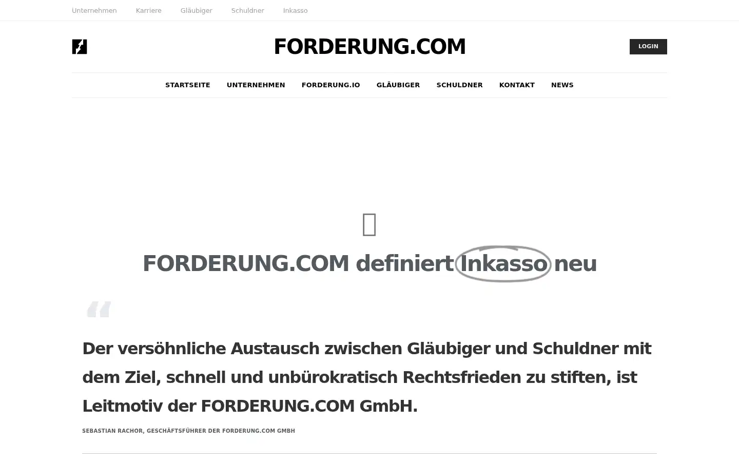 Screenshot of forderung.com