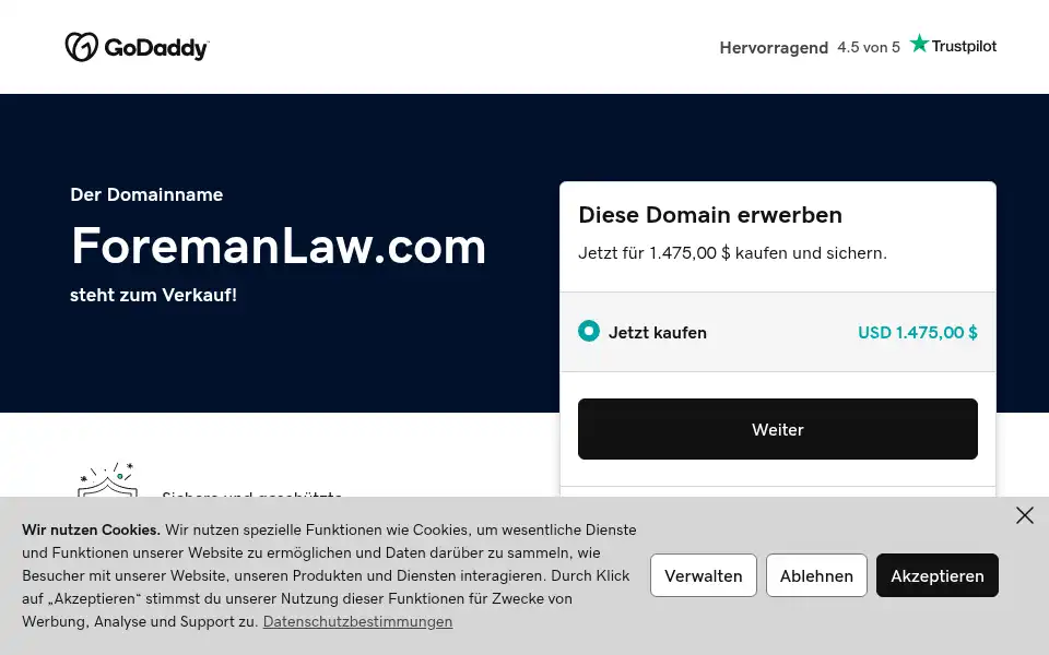 Screenshot of foremanlaw.com