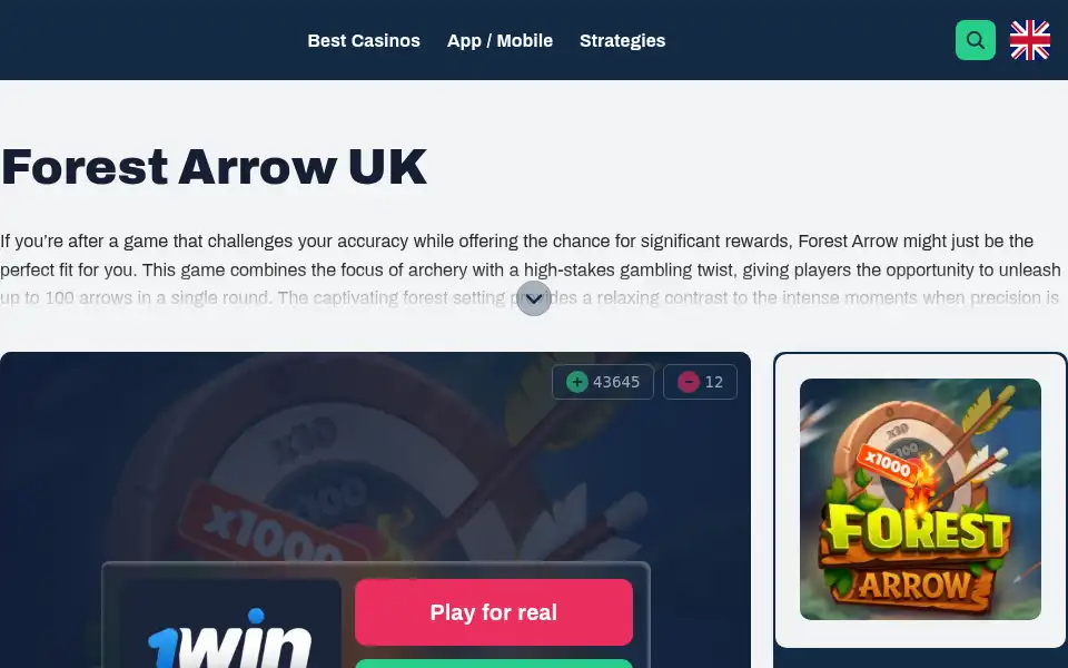 Screenshot of forestarrow.uk