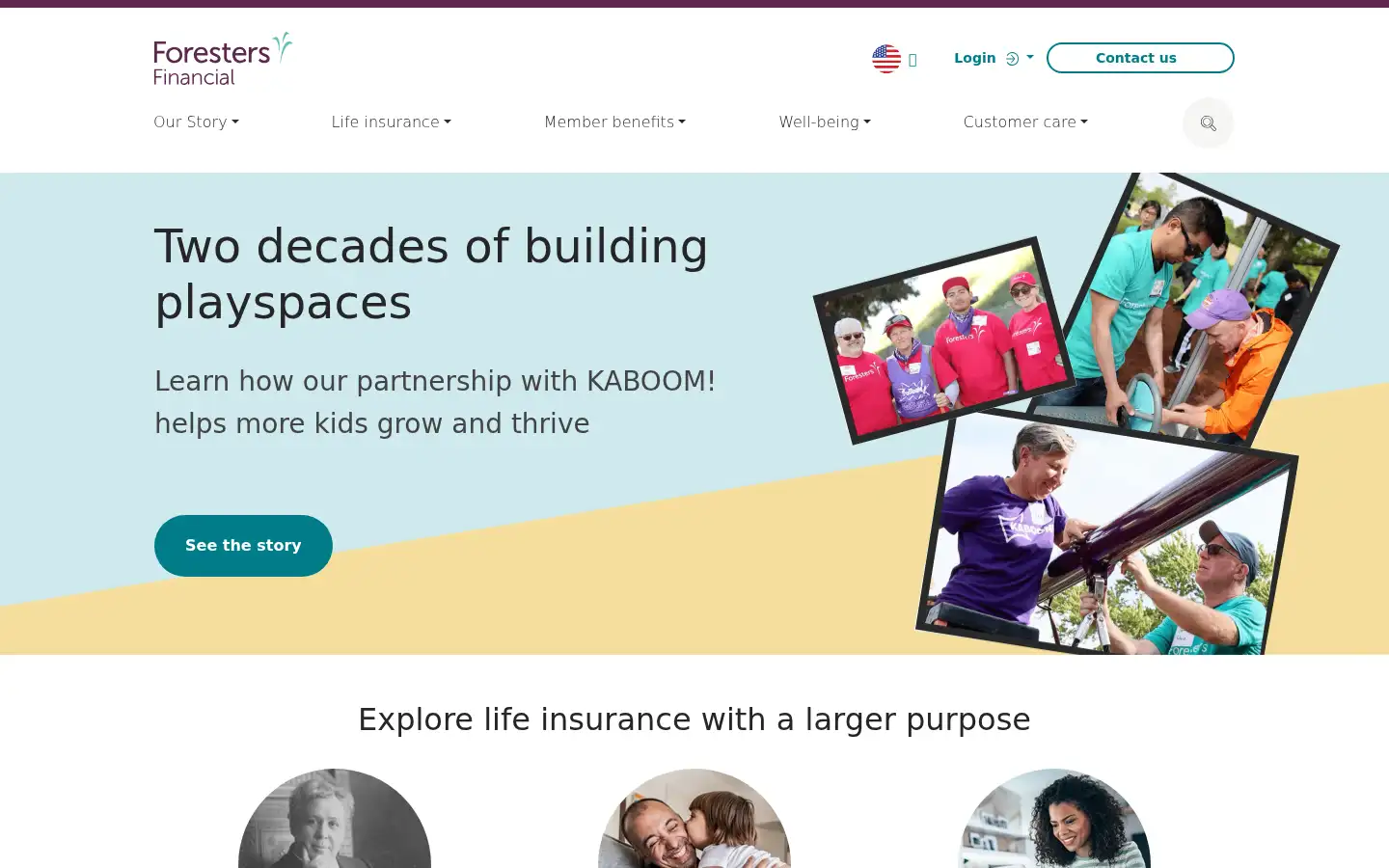 Screenshot of foresters.com