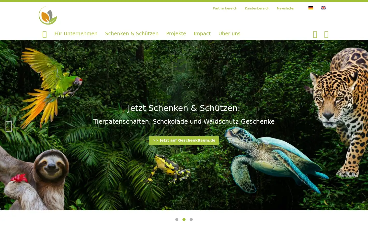 Screenshot of forestfinance.de