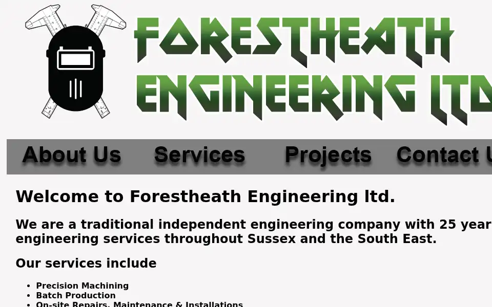 Screenshot of forestheathengineering.com