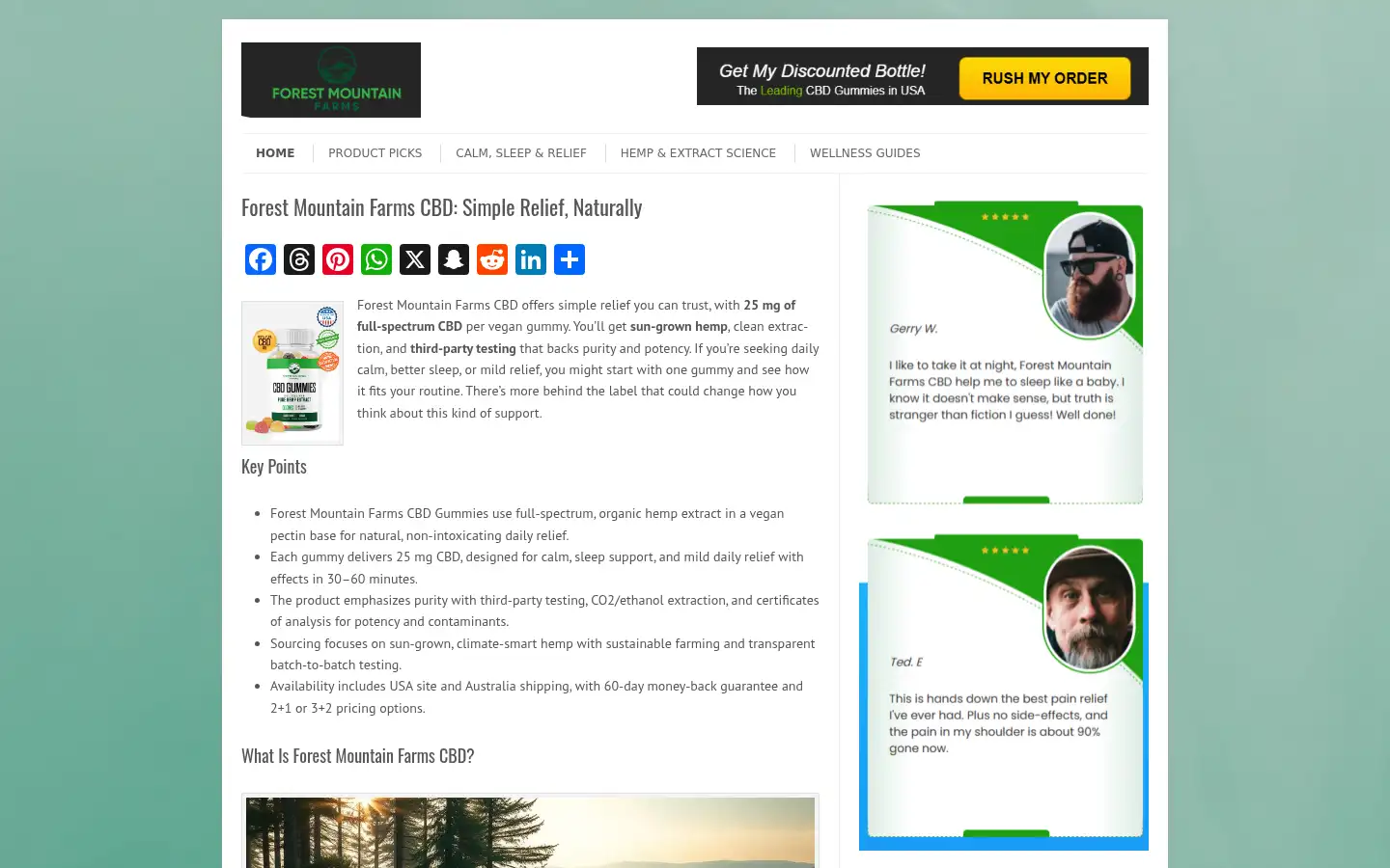 Screenshot of forestmountainfarmscbd.net