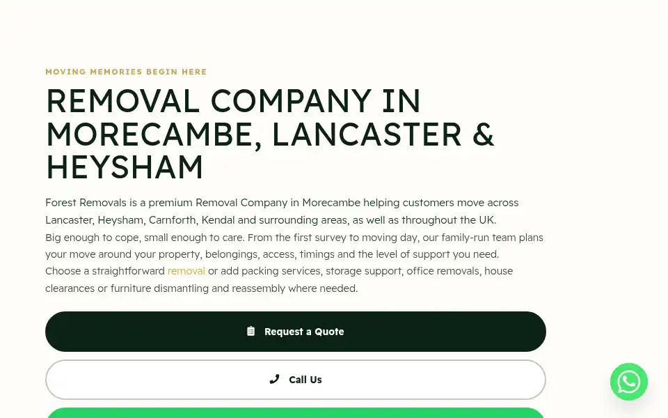 Screenshot of forestremovals.co.uk