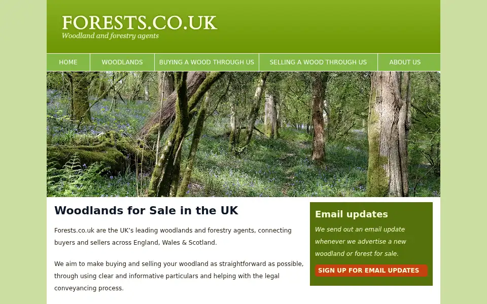 Screenshot of forests.co.uk