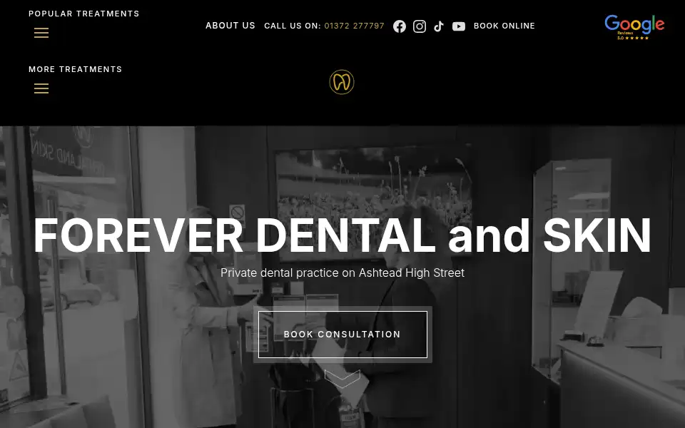 Screenshot of foreverdentalandskin.co.uk