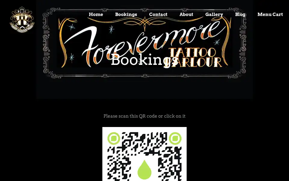 Screenshot of forevermoretattoo.uk