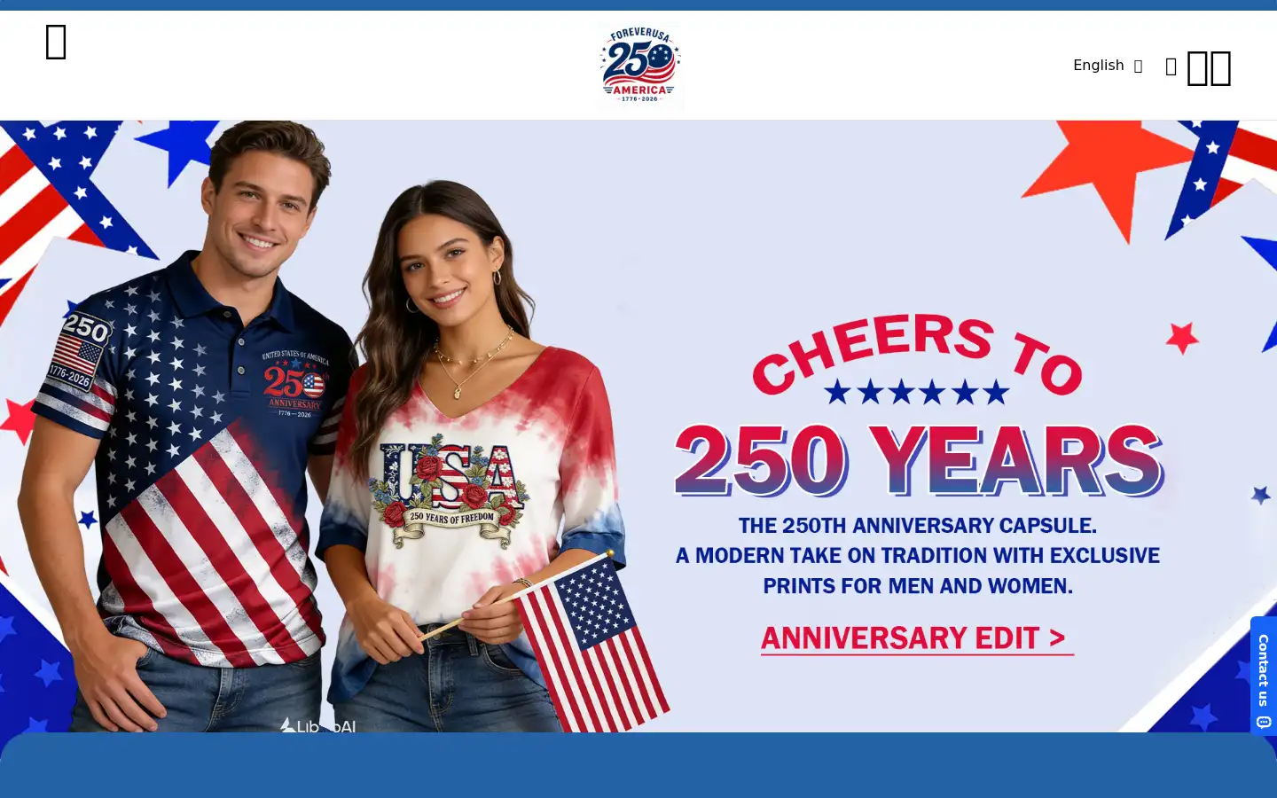 Screenshot of foreverusa250.com