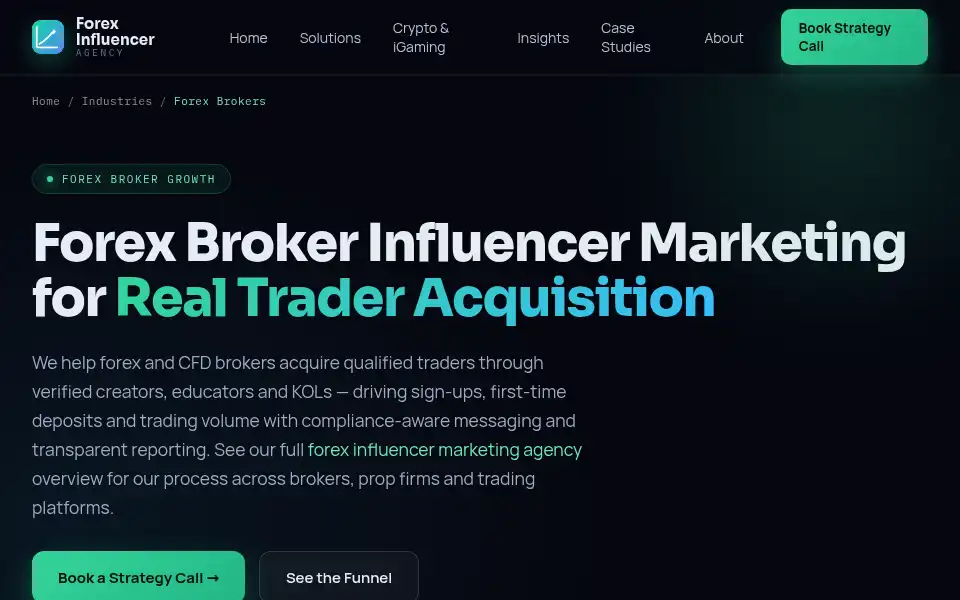 Screenshot of forexinfluencer.com