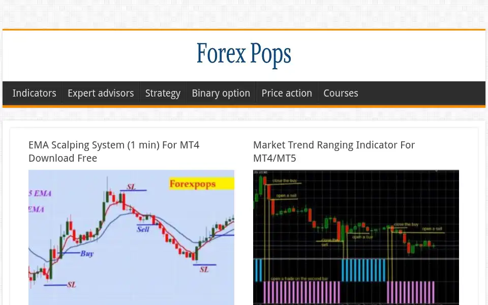 Screenshot of forexpops.com