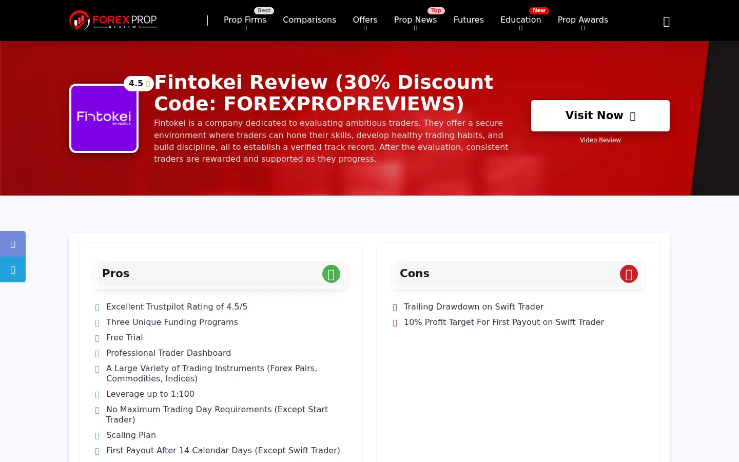 Screenshot of forexpropreviews.com