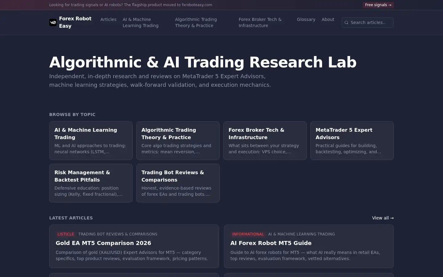 Screenshot of forexroboteasy.com