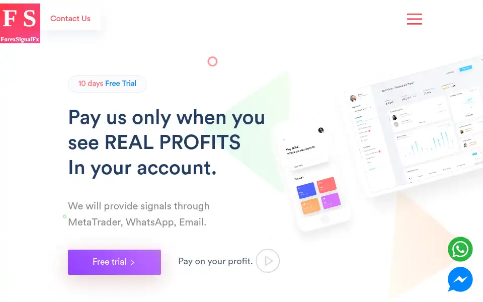 Screenshot of forexsignalfx.com