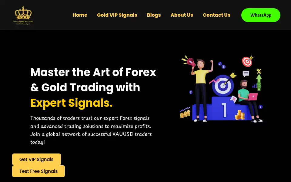 Screenshot of forexsignalsxauusd.com