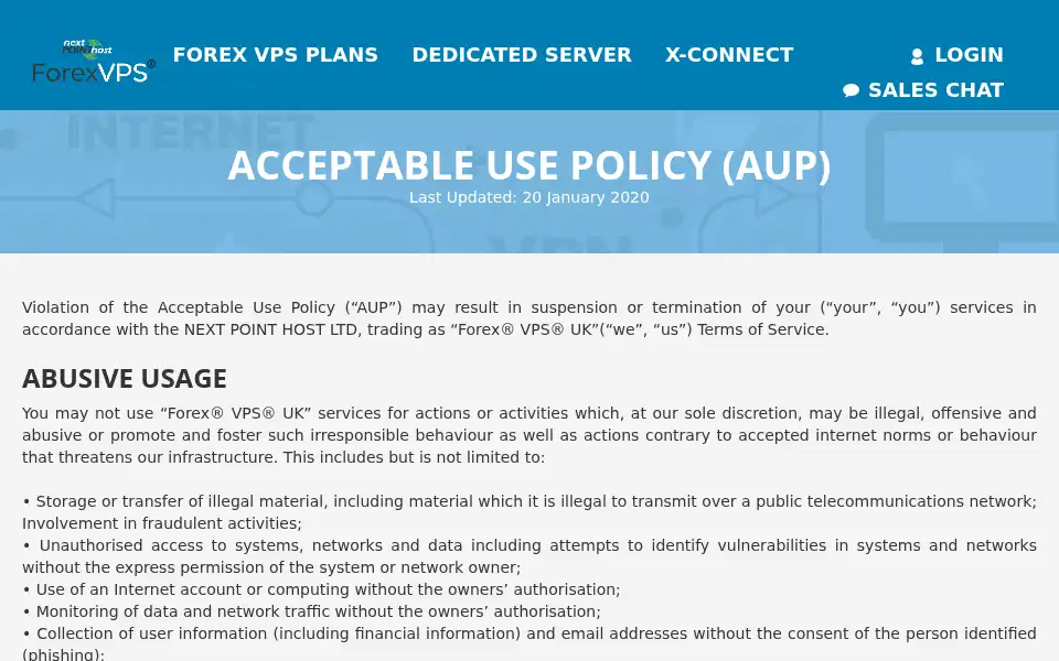 Screenshot of forexvps.london