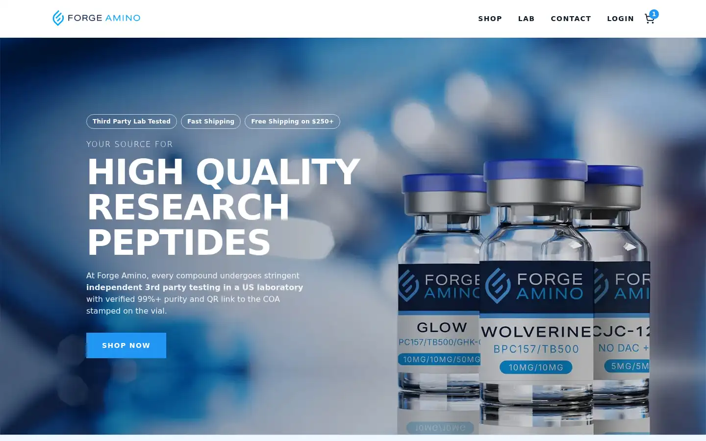 Screenshot of forgeamino.com