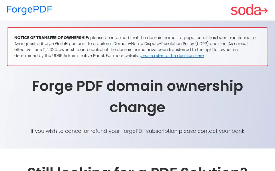 Screenshot of forgepdf.com